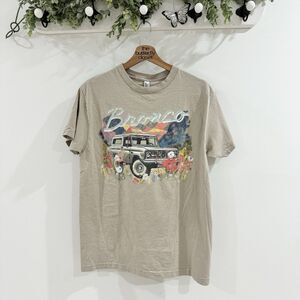 American Apparel Bronco Print Graphic Tee Medium AT